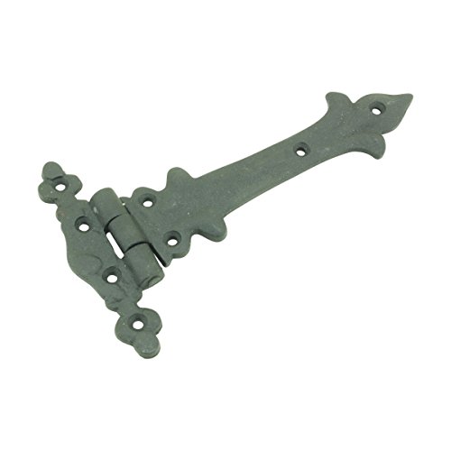 Renovators Supply Manufacturing Strap Hinge 7 In. Black Wrought Iron Southern Charm Style Spear Tip Flush Mount Heavy Duty Strap Gate And Door Hinges With Hardware Pack Of 3 #TOP4