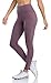 Anwell Damen Sporthose Lang Seamless Po Tranining Leggings Für Zuhause Lila M