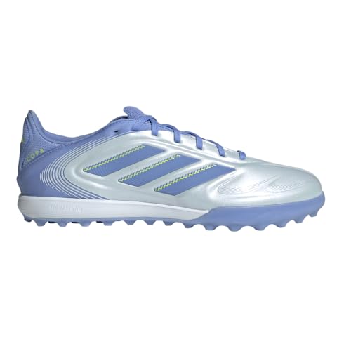 adidas Tênis unissex adulto Copa Pure 3 Pro Turf, Azul halo/azul fusão/limão lúcido, 38 BR