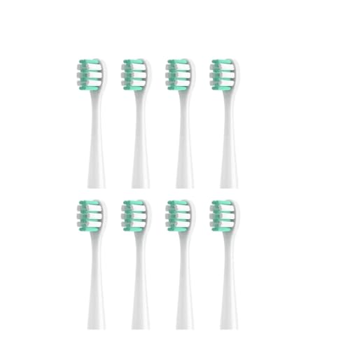 Cabezal de cepillo dientes repuesto, 8 Uds., Compatible con Nandme NX7000, eléctrico sónico cerdas suaves(8WHITE Clean Type)