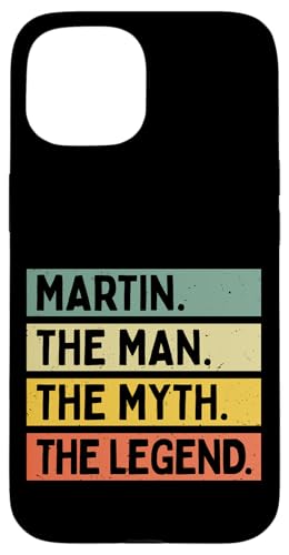 Installazione facile Custodia per iPhone 15 Martin The Man The Myth The Legend Citazione personalizzata divertente