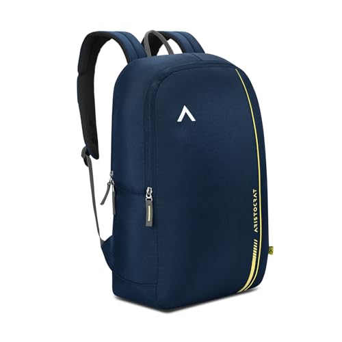 Image of Aristocrat Nova 15L Laptop Backpack for Men & Women with Bottle Pocket | Padded Shoulder Straps, Multi Compartments | Travel & College Bag | Dark Blue