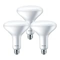 PHILIPS LED Frosted Dimmable BR40 Light Bulb - Pack of 3 - EyeComfort Flicker Free - 8.8W = 65W - 800 Lumen - Daylight (5000K) - E26 Base - Indoor - Title 20