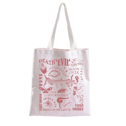 BLUPARK Singer Album Inspired Tote Bag Singer Merch Music Love Fans Gifts American Singer Shoulder Bag Singer Music Tour 2024 Gift (TB, Death Album2 Tote)