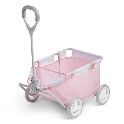 - Cesto portaoggetti per giocattoli con ruote facile da trasportare borsa per griglia fodera imbottita collezione Royal rosa e floreale progettato da Berenguer + 3 anni