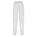 Women's Plus Size Sweatpants Fashion Solid Color Elastic Waist Baggy Comfy Casual Jogger Pants with Pockets White 3X-Large