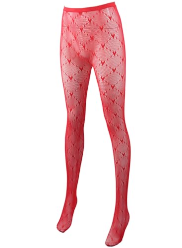 Image of Mrotrida Women's Fire Patterned Fishnet Tights Sexy Elastic Blaze Pantyhose Leggings Fire Mesh Stockings
