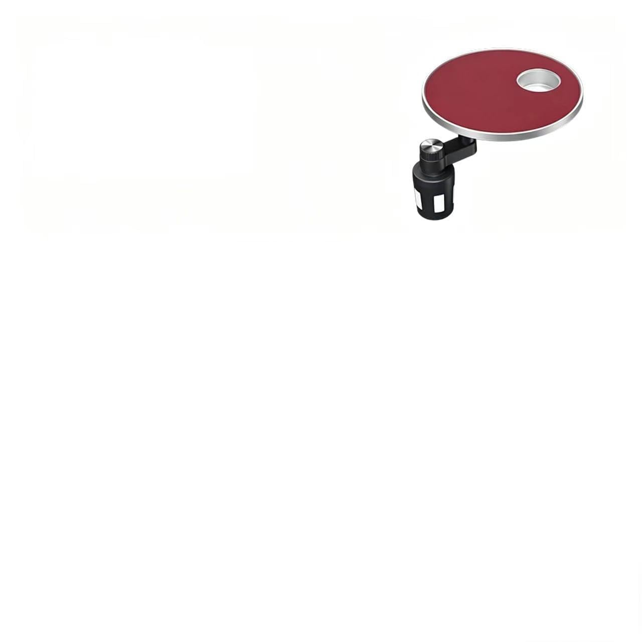 Woniyal Car Swivel Tray Table Suitable for Audi S5 Saloon B10 2024 2025 2026, Rotating Circular Desk Suspended Tea Board Cup Holder Driver Passenger Stand,Red