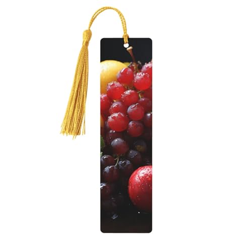 しおり 木製しおり 穴とタッセル付き 木製タグ フレッシュフルーツ 木製クラフト しおり ヴィンテージ しおり オーナメント 木製ブックマーク 女性用 男性用 本好きの方へのギフトに ゴールド