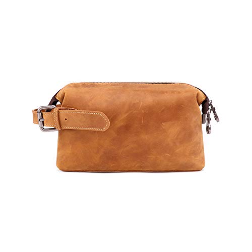 [Ｗｈａｔｎａ] 2way 牛革 ミニセカンドバッグ メンズ クラッチ バッグ 厚手 本革 レザー 6枚カード収納 カジュアル フォーマル 冠婚葬祭 結婚式 バッグ紳士用 男性用ブラウン6465 (6465-ブラウン)