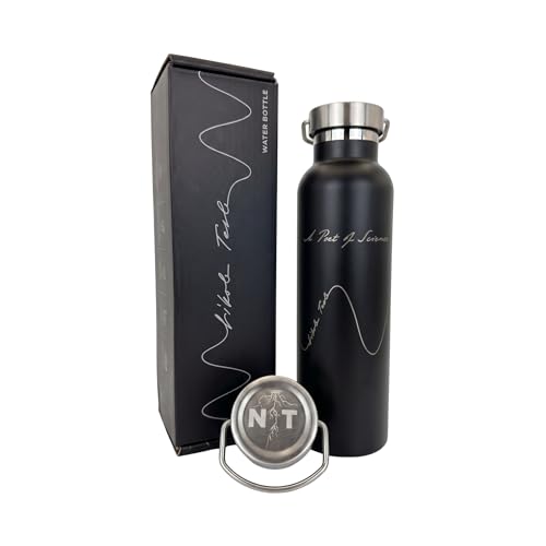 Nikola Tesla Inspired Insulated Water Bottle - 20oz Stainless Steel Double-walled Insulation Leak-proof | Science Gift Engineer Gift STEM Gift Physics Gift Teacher Gift (Alternating Current)