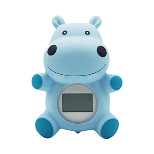 Aibyks Termómetro de baño para bebé hipopótamo - Termómetro Digital a Prueba de Agua Temperatura Ambiente | Termómetro de Agua Digital para bebés Juguete de baño Infantil con Temporizador, (Forma Cover