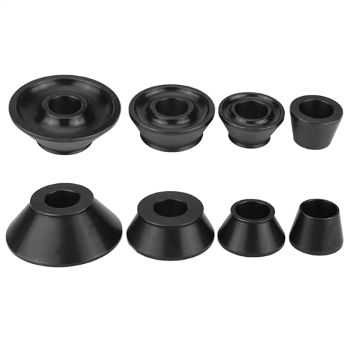 Image of 4Pcs Wheel Balancer Standard Taper Cone Kit,#45 Carbon Steel Tire Balancer Cones Set for 40mm Shaft Coats, 1.77 inch to 5.39 inch for Shaft SUV Truck Caravan with Hub Holes, Black