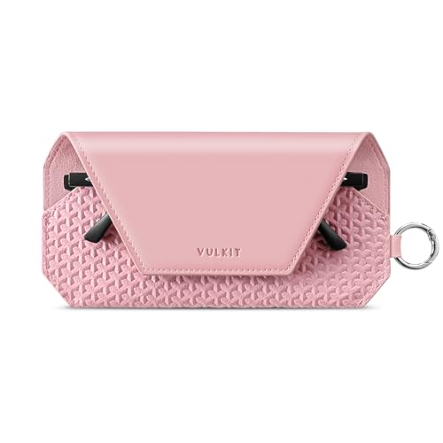 Image of VULKIT Portable Leather Eye Glasses Case for Women & Men, Slim Sunglass Case, Unisex Eyeglass Case