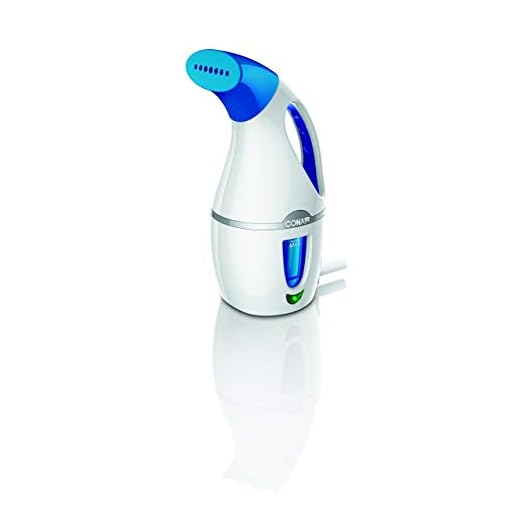 Conair Complete Steam Hand Held Fabric Steamer for Travel and Touch Ups-Perfect for Small Spaces-Kills 99.9% of Germs and Bacteria White/Blue