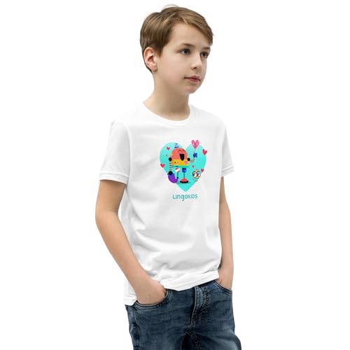 Lingokids Lots of Love T-Shirt for Young Girls & Boys | 100% Cotton, Sizes S to XL, Tee for Kids, White4
