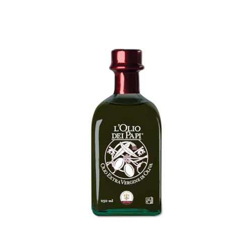 L'OLIO DEI PAPI - EL ACEITE DE LOS PAPAS 100% Aceite de Oliva Virgen Extra Italiano extraído en frío producido de los olivares centenarios de las antiguas tierras de los Papas 0,25 LT (botella) (1)