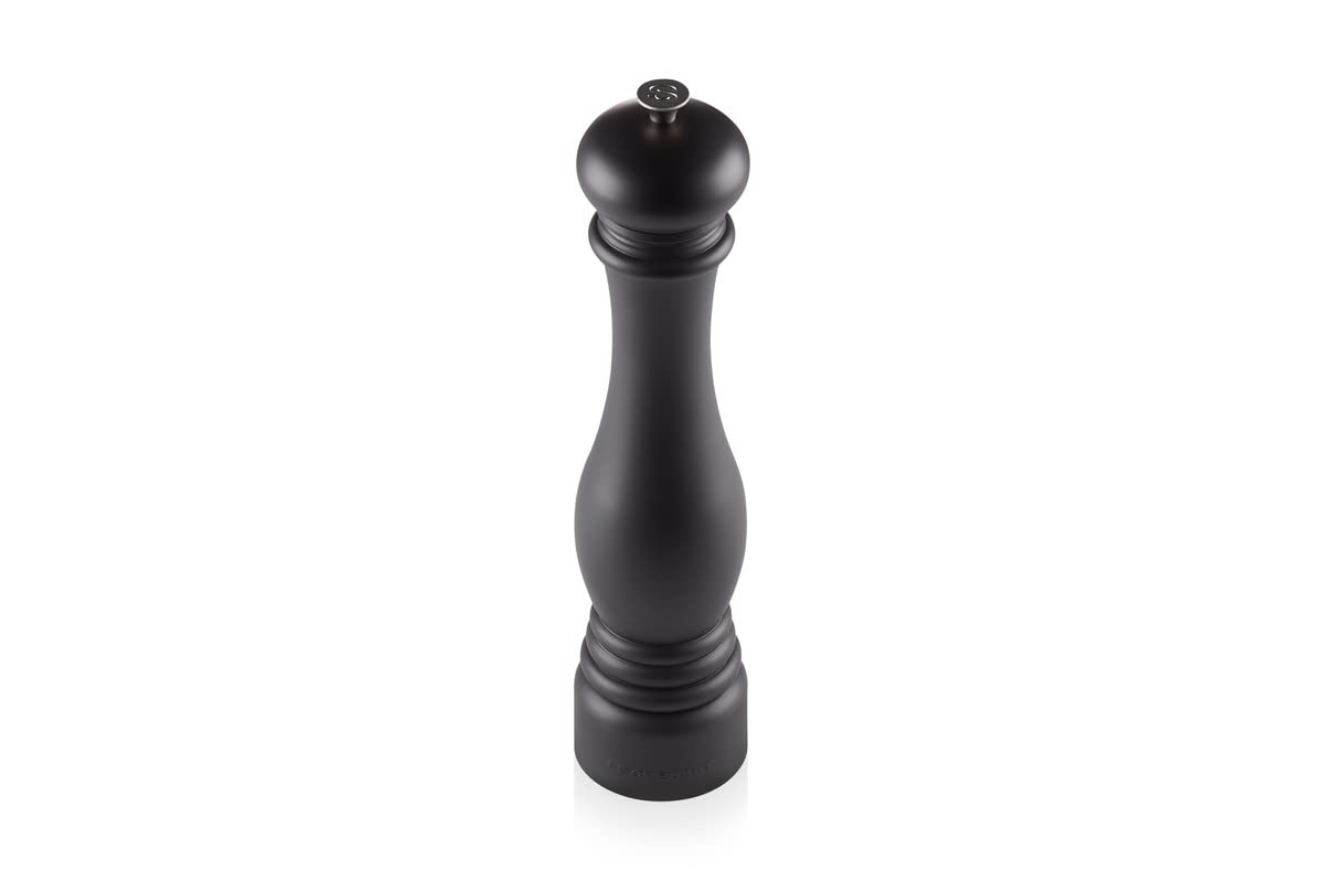 Le Creuset Classic Adjustable Salt Grinder, Large, Chip-Resistant ABS Plastic, Anti-Corrosion, 518 g, Matte Black, 96002800000000