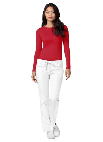 Image of Adar Womens Comfort Long Sleeve T-Shirt Underscrub Tee - 2900 - Red - XS