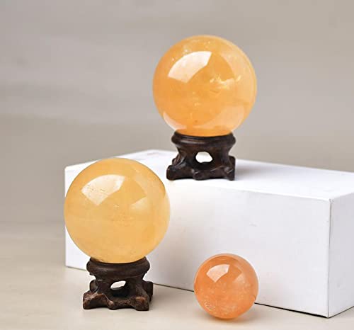 Boule en pierre citrine de 9cm, le cadeau idéal en cristal de quartz - 2