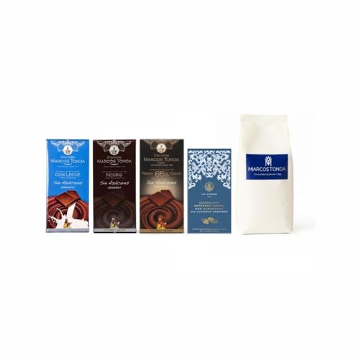 Chocolates Marcos Tonda – Pack Sin Azucar | Chocolate Sin Azucar Y Cacao Soluble 5 Productos | Caja De Chocolates Para Regalar | Chocolates Originales Para Regalar | Desde 1793