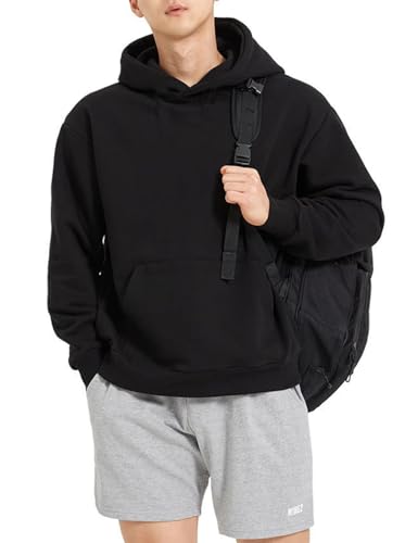 Men's Hoodies Loose Fit Pullover Casual Fashion Long Sleeve Hooded Sweatshirts with Pocket2