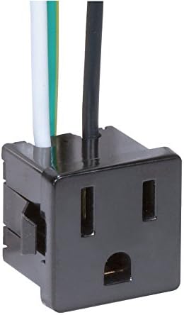Satco 80-1142 3 Wire, 2 Pole Snap-in Convenience Outlet, Color