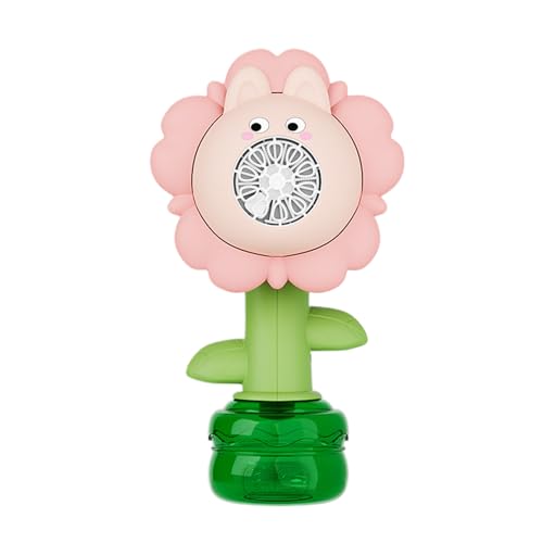 Machine à bulles automatique rechargeable à motif floral de 28 x 15,5 cm avec lumières