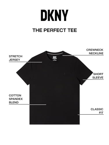 DKNY Soft Cotton T-Shirt for Men - Plain Casual & Dress Crew Neck Tee, Comfortable Premium Classic Fit Mens Tshirt2