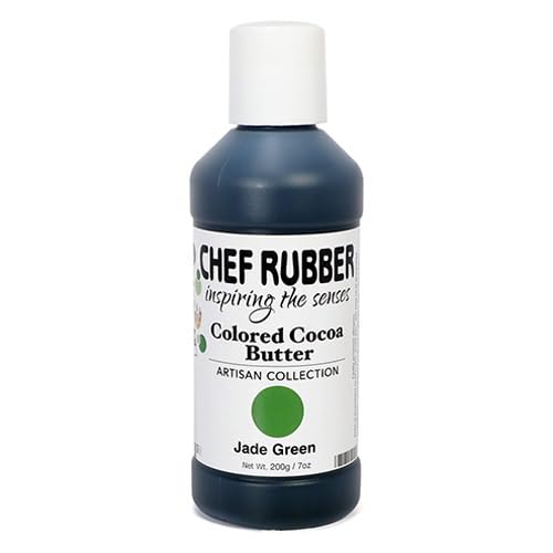 Chef Rubber Cocoa Butter - St. Patrick's Shenanigans, 7 ounces (Jade Green, 7oz)