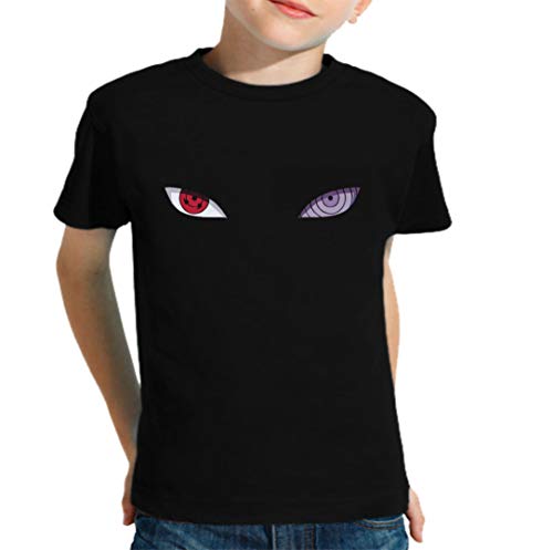 Camiseta de NIÑOS Naruto Manga Anime Shuriken Sasuke Kakashi 006 11-12 años
