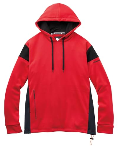 アタックベース(Atackbase) HUMMER 裏シャギーフーディ― 秋冬用 レッド 39551 10 LL