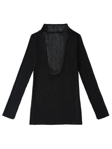 Image of Lilosy Sexy Crochet Sheer Long Sleeve Cover Up Swim Bathing Suit Beach Dress One Piece