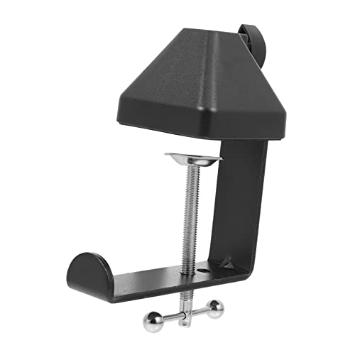 Holibanna 1Pc Durable Microphone Mount Clamp Holder Iron Stand with Protective Screw for Tables Studios and Stages Compatible with Microphone Arms and Clamps Black