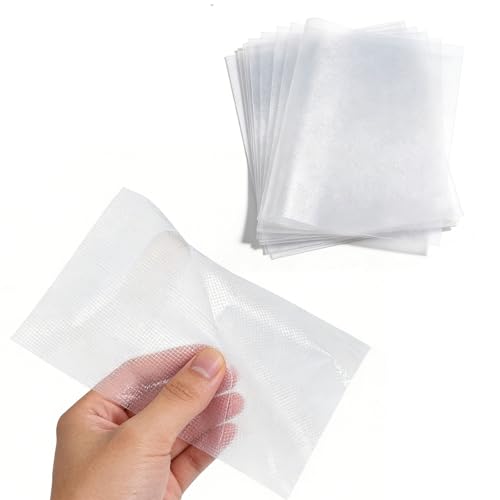 Oavie Water Soluble Embroidery Stabilizer Roll 25cm x 3 Yards Wash Away Topping Film Clear Cold Water Soluble Backing for Machine Embroidery Towels Fleece & Fluffy Fabrics