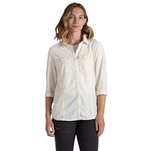 Craghoppers Womens Insect Shield Adventure Long Sleeve Shirt III for Travel, Hiking and Outdoors