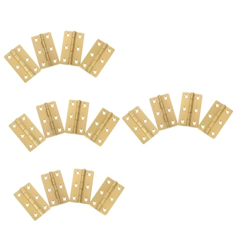 GARVALON 4sets Butt Hinges for Piano Storage Small Hinges Metal Thick Bearings 4pcs*4