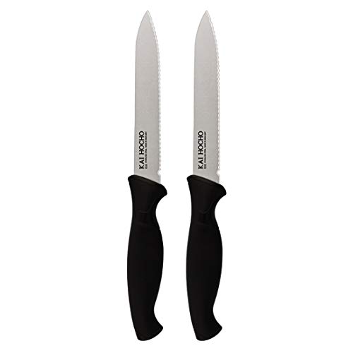 Kai Stainless Steel Vegetable Knife, 2 Pieces, White