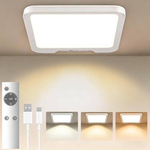 Image of ELEPHANTBOAT 8.4'' Motion Sensor LED Light, Sensor Light for Home Indoor, Rechargeable Ceiling Light with Remote, USB Cordless Wall Mounted Lamp with Magnetic Backing for Living Room