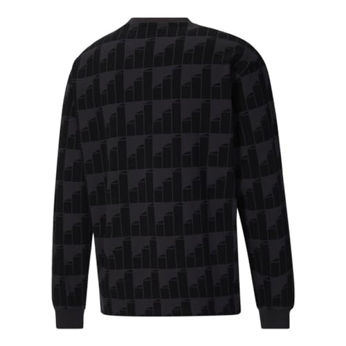 PUMA Mens Cordae Crew Neck Long Sleeve Casual Tops Casual - Black - Size L2