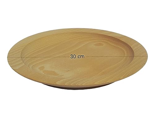 Wooden World - Wooden Decorative Plate for Serving Foods and Snacks - 30 cm - Image 2