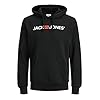 JACK & JONES Heren-hoodie logo