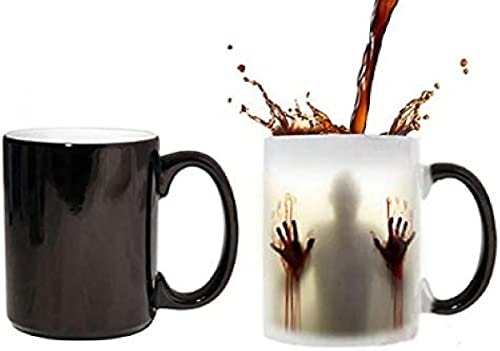Lingstar Tasse à thé ou café thermosensible en céramique Motif zombies The Walking Dead