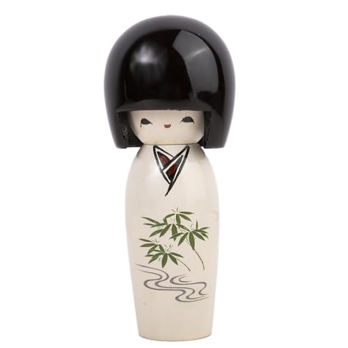 lachineuse Kokeshi japonés - Asuka - Diseño de bambú Kimono