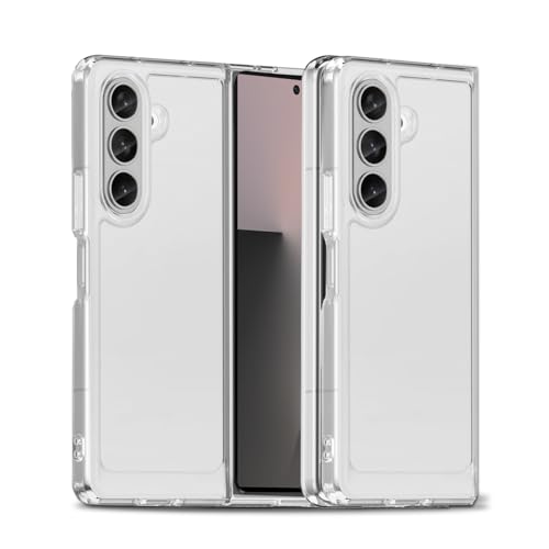 Image of Case for Samsung Galaxy Z Fold 7, Military Grade Drop Protection Clear Phone Case, Yellowing Resistant, Anti-Scratch Hard PC Back, Shockproof Hard Ultra-Thin Protective Cover, Transparent