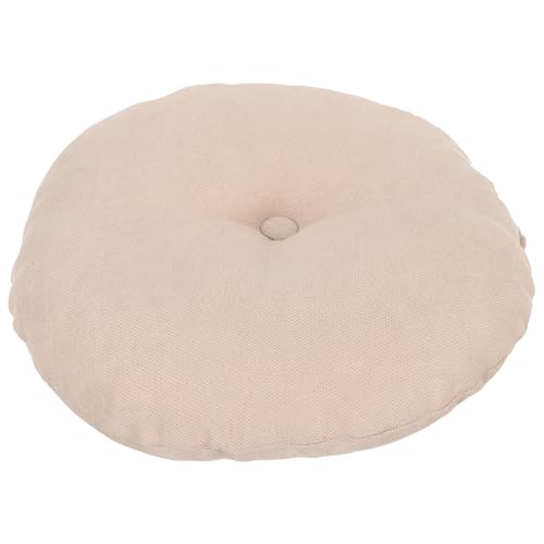 DECHOUS Cojín de Suelo Tipo Zafú Pequeño Color Lino, Multifuncional para Meditación y Asiento en Piso, Almohadilla Decorativa para Sala y Dormitorio, Cojín de Yoga Antideslizante