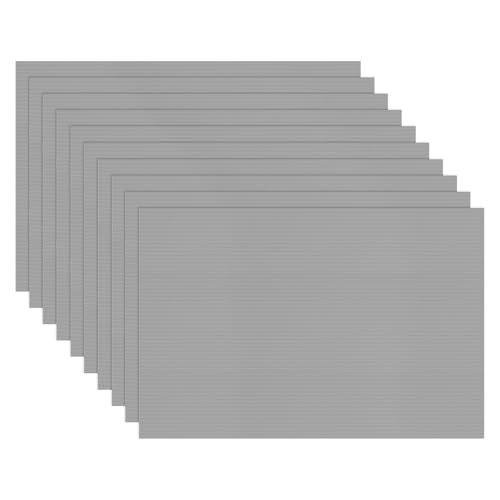 Image of M METERXITY 10-Pack Corrugated Plastic Sheets, 12 Inch x 18 Inch Waterproof Blank Corrugated Poster Board Yard Signs for Garage Sale /Office /Classroom /Party /Lawn Sign Road [3mm Thick, Gray]