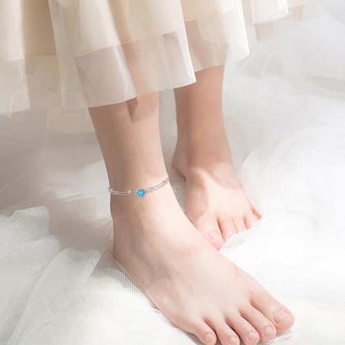 Image of TIGER RIDER Dragonfly Anklet Sterling Silver Dragonfly Gifts Jewelry for Women with Crystal Birthday Anniversary