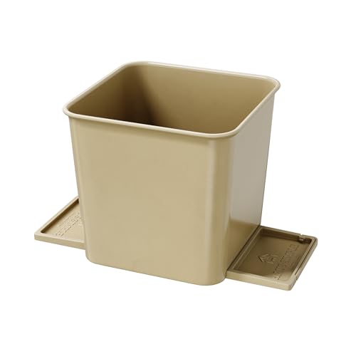 Image of Car Trash Can with Stability Wings - Leakproof Portable Garbage Bin for Fabric & Rubber Mats - Compact Durable Plastic Auto Organizer for Cars, SUVs, Trucks (Mocha, Small)