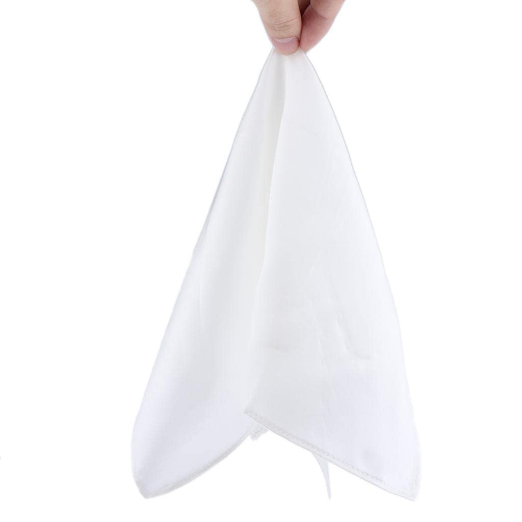 Männer Maulbeerseide Einstecktuch Plain Solid Taschentuch Silber Grau
